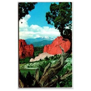 Garden of the Gods Pikes Peak Colorado Springs CO Vintage Postcard
